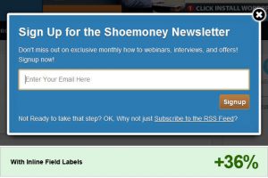 opt in email newsletter popup best practices for 2012