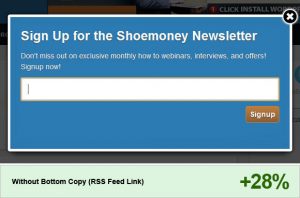 opt in email newsletter popup best practices for 2012